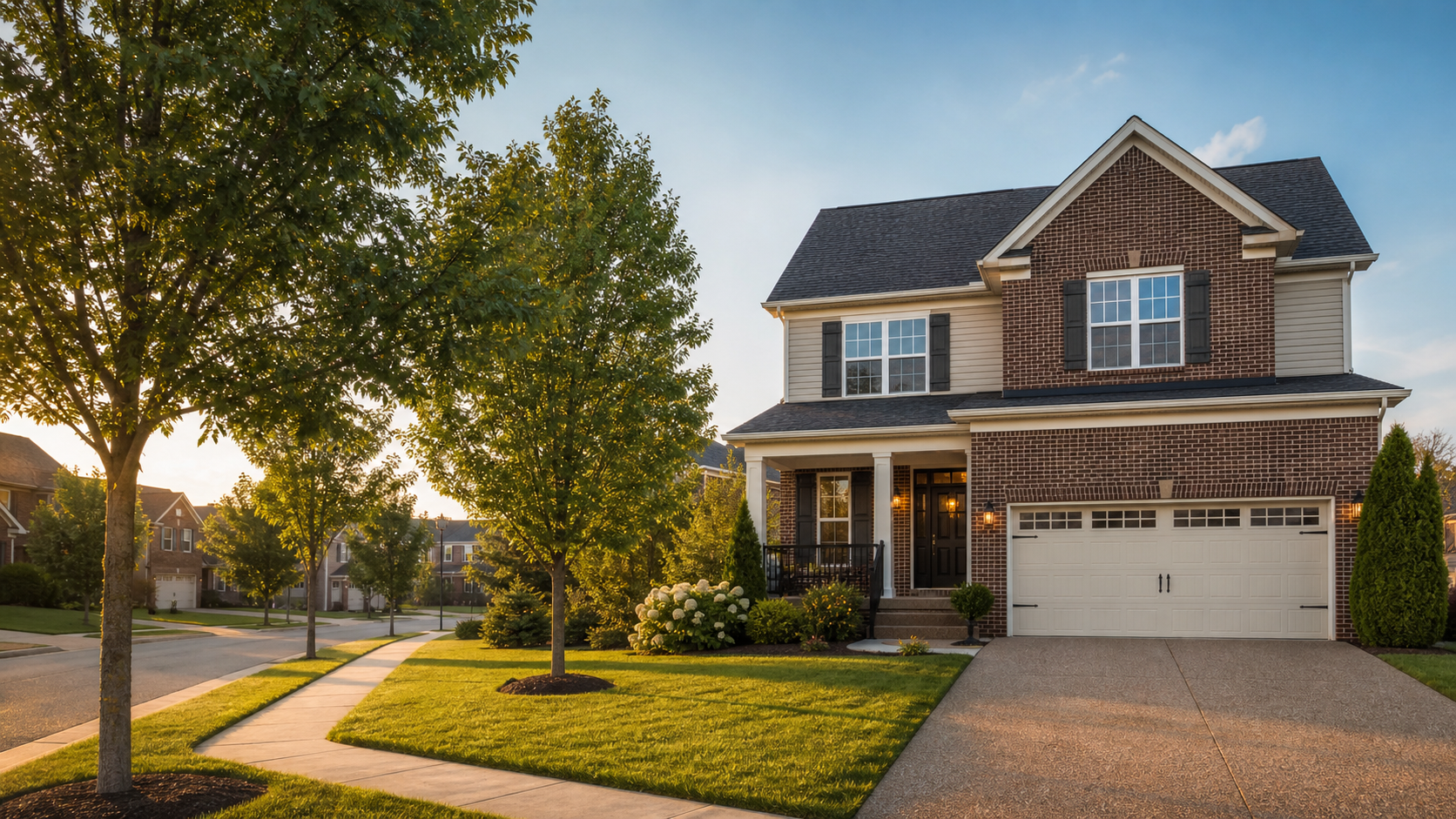 Spacious brick home in a landscaped Gallatin, Tennessee neighborhood