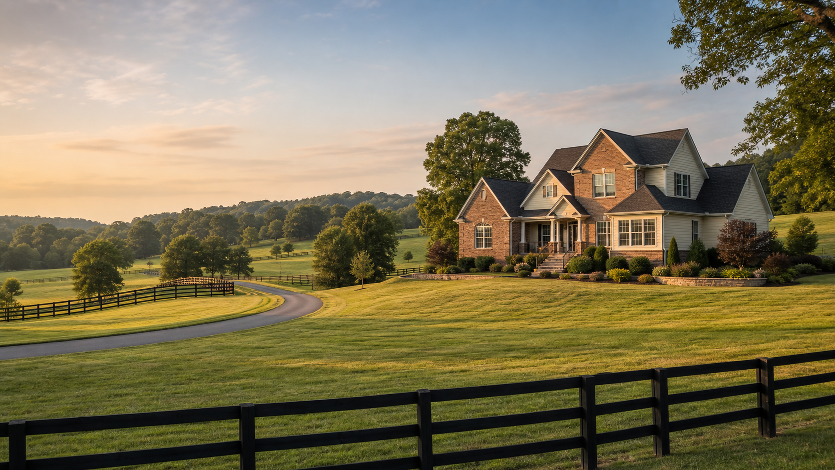 Home with acreage in the rolling countryside near Gallatin, Tennessee